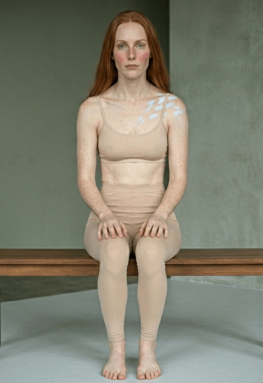 Example photo: Sitting — front — Seated upright, facing camera.